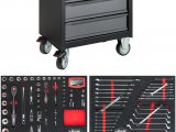 VIGOR V2379N Dielenský vozík a sada „Black Edition“, 164 ks náradia