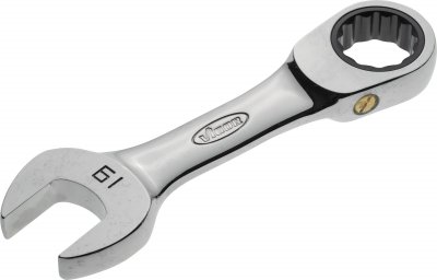 VIGOR Račňový očkoplochý kľúč, krátke prevedenie V2833 ∙ 19 ∙ 136 mm