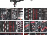 VIGOR V4481-X/499 Dielenský vozík 1000 XL nerez, 499 ks náradia