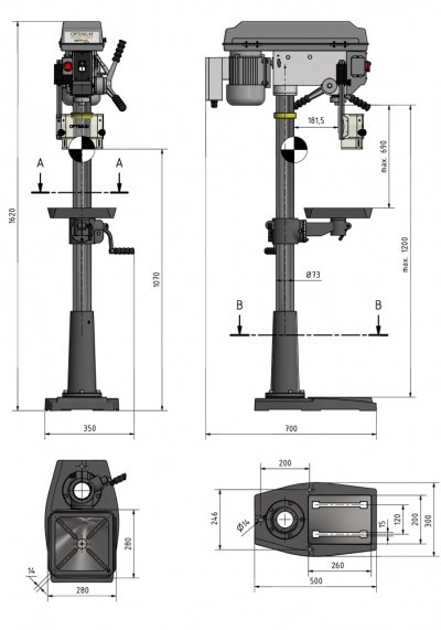 OPTIMUM Stolní vrtačka OPTIdrill DQ 25