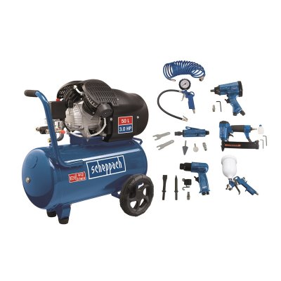 Scheppach HC 55 DC SET Olejový kompresor  s príslušenstvom, 2200 W