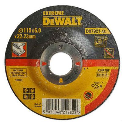 DeWALT DX7921 Brúsny kotúč vypuklý EXTREME na kov, ø 115 mm