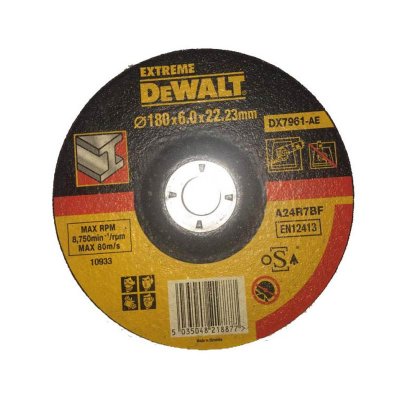DeWALT DX7961 Brúsny kotúč vypuklý EXTREME na kov, ø 180 mm