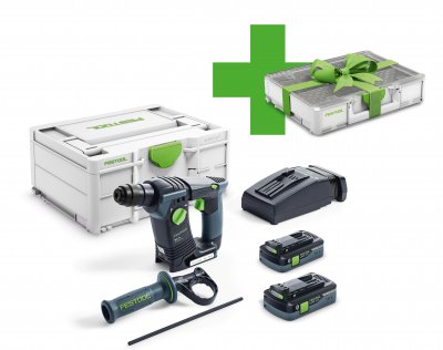 FESTOOL 577430 Akumulátorové vŕtacie kladivo BHC 18 HPC 4,0 I-Plus + Organizer Edition