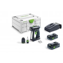 FESTOOL 576435 Akumulátorový vŕtací skrutkovač C 18 HPC 4,0 I-Plus
