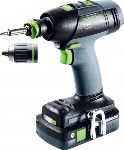 FESTOOL 576446 Akumulátorový vŕtací skrutkovač T 18+3 HPC 4,0 I-Plus