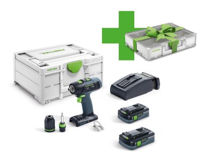 FESTOOL 577428 Akumulátorový vŕtací skrutkovač T 18+3 HPC 4,0 I-Plus Organizer Edition