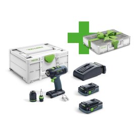 FESTOOL 577428 Akumulátorový vŕtací skrutkovač T 18+3 HPC 4,0 I-Plus Organizer Edition