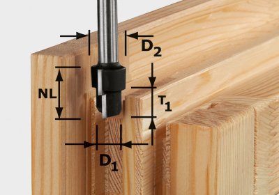 FESTOOL 492714 Stupňovitá fréza HW, stopka 12 mm HW D20,3/12,3/9,3 S12