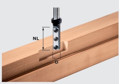 FESTOOL 497454 Drážkovacia fréza s vym. platničkami HW stopka 8 mm HW S12 D16/50 WP