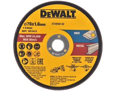 DeWALT DT20592 Rezný kotúč na kov pre DCS438, 75 mm, 3 ks