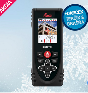 855107Q322 Laserový merač DISTO X4 + Darček cieľový terčík a brašňa Leica