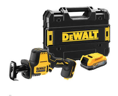 DeWALT DCS369E1T Aku mečová píla Powerstack 18 V, 1,7 Ah