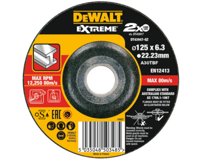 DeWALT DT43922 Rezné kotúče na nerez 125 mm, 10 ks