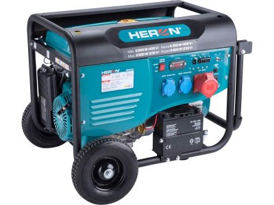 HERON 8896420 Elektrocentrála rámová benzínová 6,8 kW, 400 V