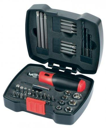 BLACK+DECKER A7175-XJ 43-dielna súprava bitov, vrtákov a nástrčkových kľúčov