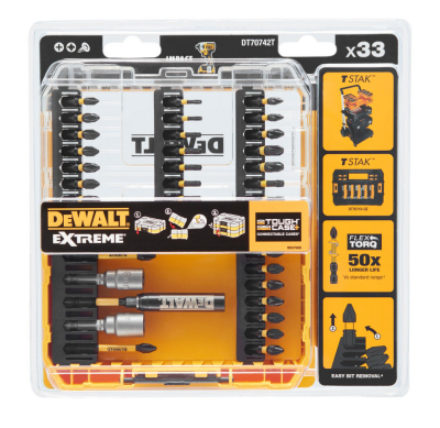 DeWALT DeWalt FlexTorq sada bitov 33-dielna DT70742T
